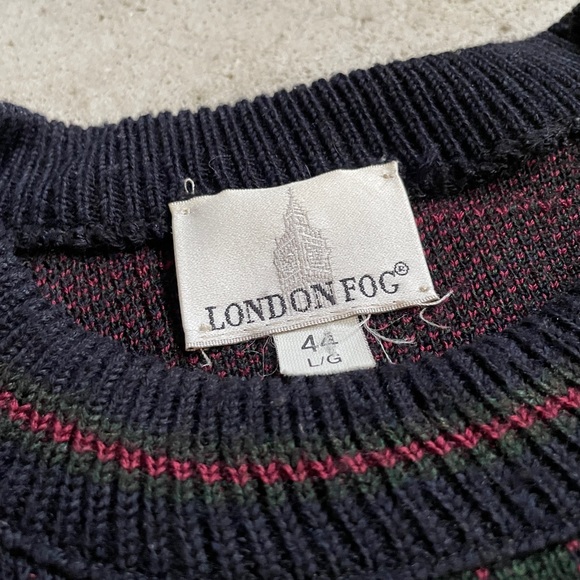 *London Fog* Crewneck Plaid Sweater - Picture 3 of 4